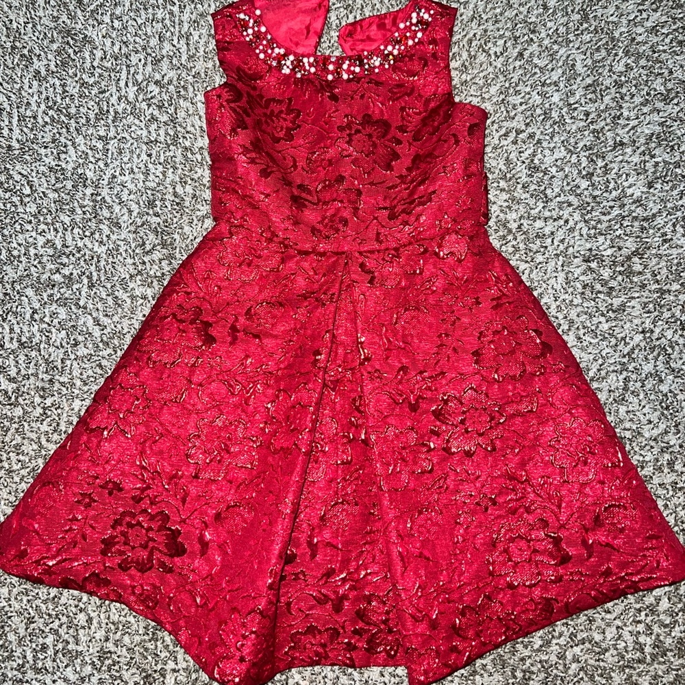 Girls Rare Editions Festive Red Dress